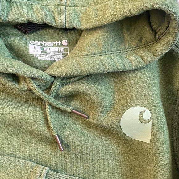 Carhartt Olive Green Pullover Hoodie - Picture 2 of 4